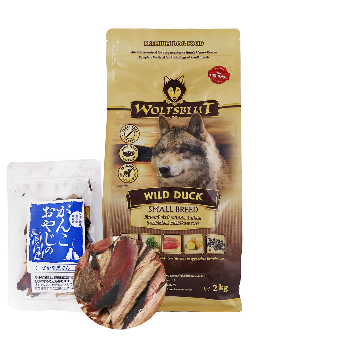 ウルフブラット スモールブリード ワイルド ダック（ダックとポテト） 2kg 【お試し国産お魚厚削り15g付き】 5,161円