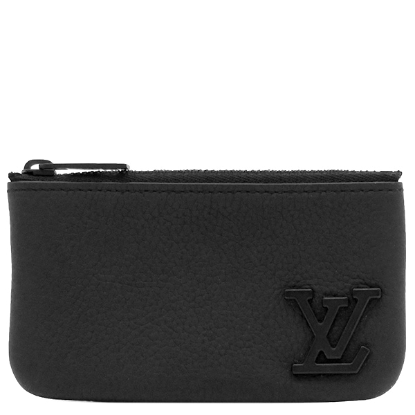 ルイヴィトン LOUIS VUITTON コインケース アエログラム ポシェット クレ アエログラムレザー ブラック ブラック金具 黒 小銭入れ 鍵入れ カード入れ M81031 TY3242【中古】