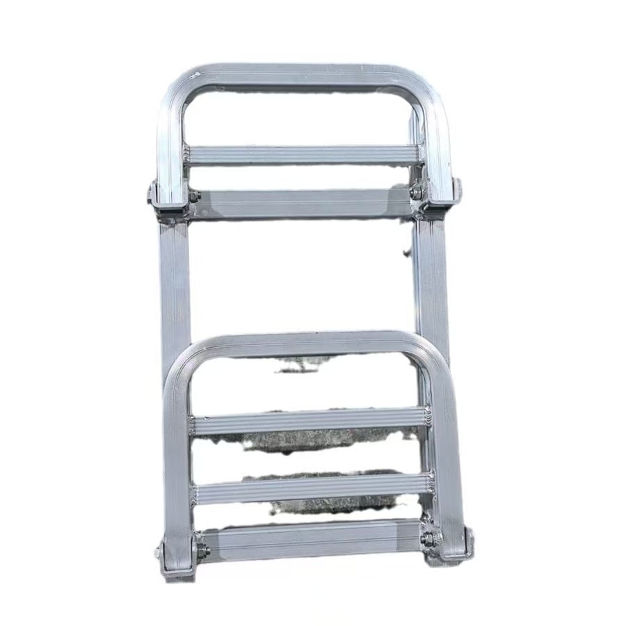 トラック用荷台はしご 2段 アルミ製 トラックステッパー トラック荷台はしご 折りたたみ式 耐荷重120kg