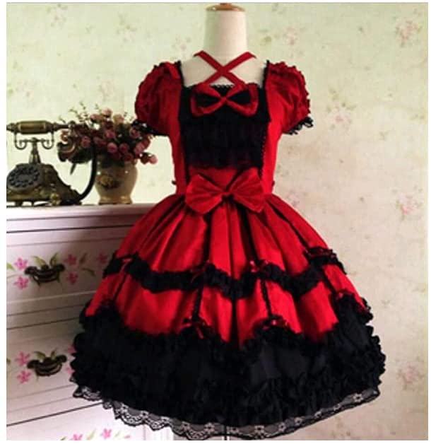 ワンピース ロリータ ゴシック コスプレ 衣装 フリル かわいい コスプレ メイド 衣装 コスチュー