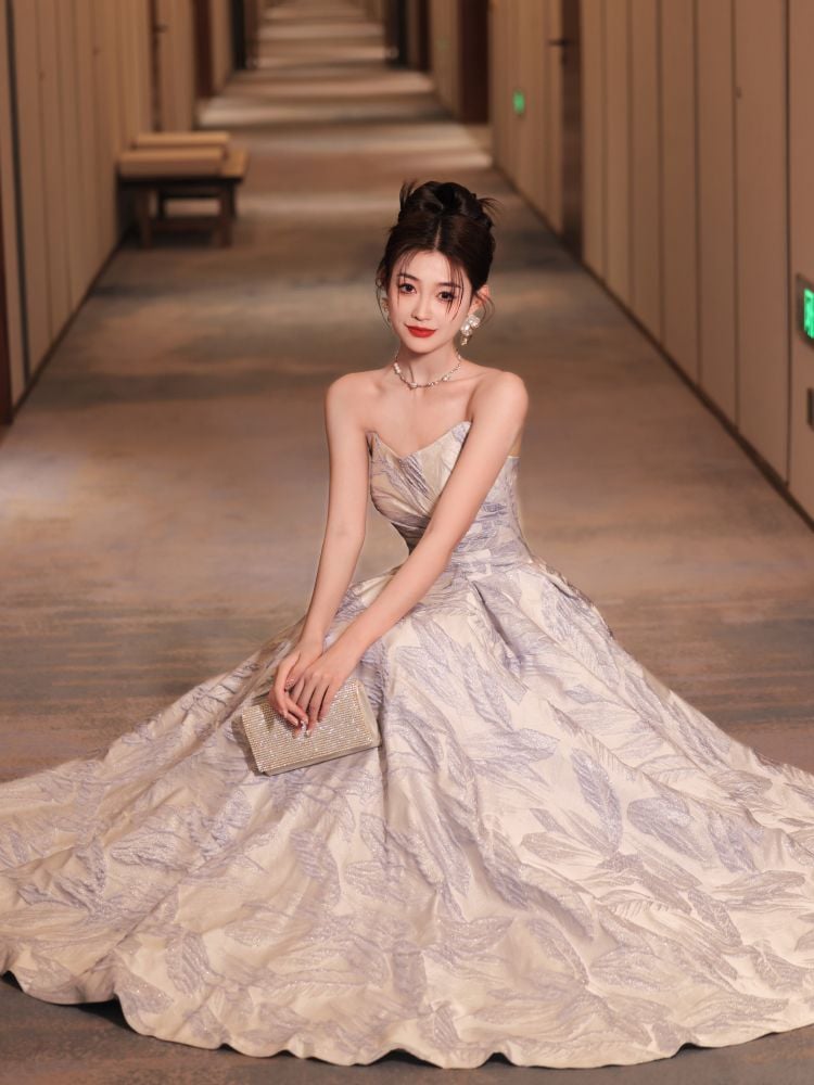 ドレス女性2025ハイエンドバンケットホストアート試験大人のドレス