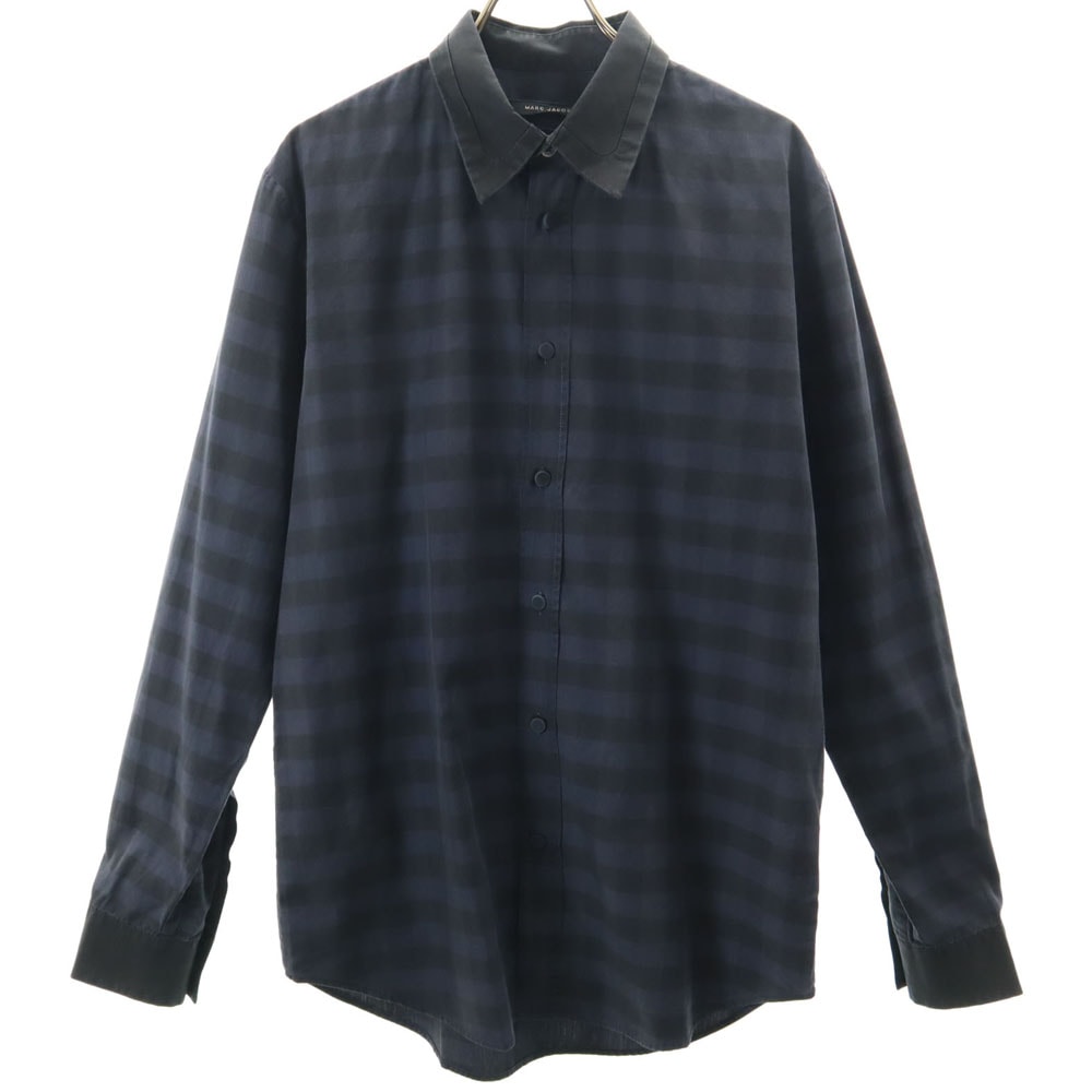 2011年モデル イタリア製 長袖 ボタンダウンシャツ 46 ブルー メンズ 古着