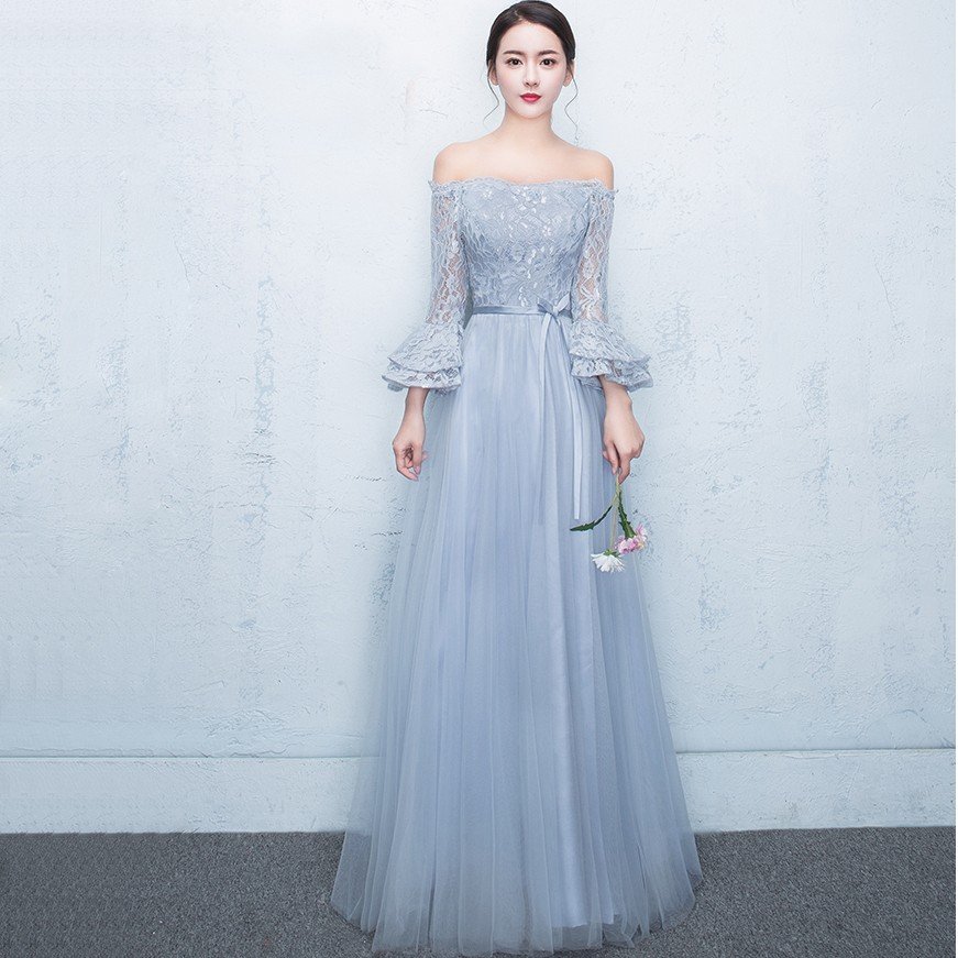 カラードレス ロング 安い イブニングドレス 長袖 二次会 パーティードレス 演奏会 花嫁 フォーマルドレス 結婚式 ブライズメイドドレス 披露宴 サッシュリボン