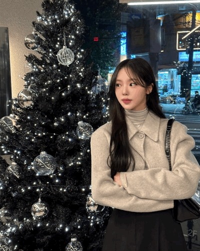 [ウール90] グリジオ ワンボタン ショート ハンドメイト コート