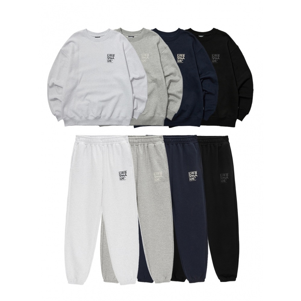 URBANAGEロゴポイントオーバーマンツーマン+ジョガーパンツ