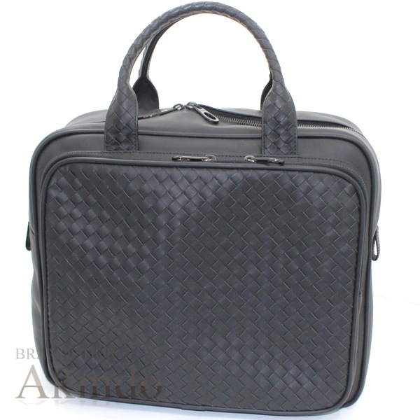 【新品同様】ボッテガヴェネタ トラベルバッグ ボストンバッグ キャリーオンバッグ 黒ブラック イントレチャート レザー 本革 編込み 軽量 メンズ BOTTEGA VENETA 旅行鞄 お出かけ プレ