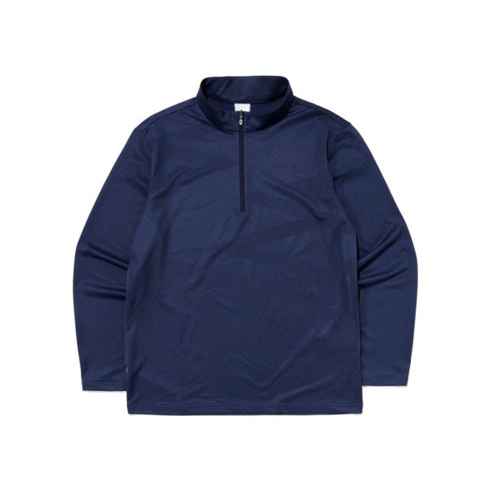 [アイダー] メンズジャカード L ロングスリーブジップアップ Tシャツ_DMP231N6