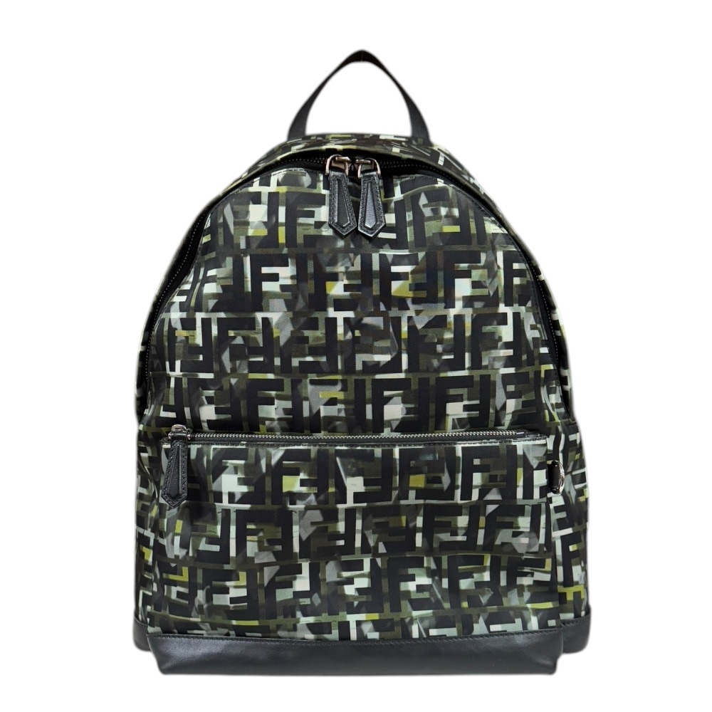 フェンディ カモフラージュ STAMPA CAMOUFF ズッカ リュック・デイパック ナイロン 7VZ042 FENDI 中古 美品