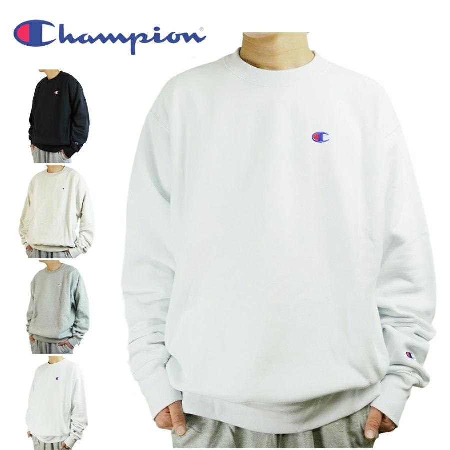 チャンピオン CHAMPIONメンズ トレーナーREVERCE WEAVE CREWリバースウィーブクルーWHITE(ホワイト)白 USAモデル シンプ