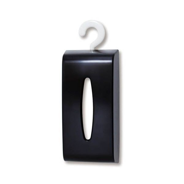 (まとめ) ティッシュケース/ティッシュカバー (ブラック) 幅290×奥行138×高さ83mm 横置き・吊り下げ可 (×36個セット)