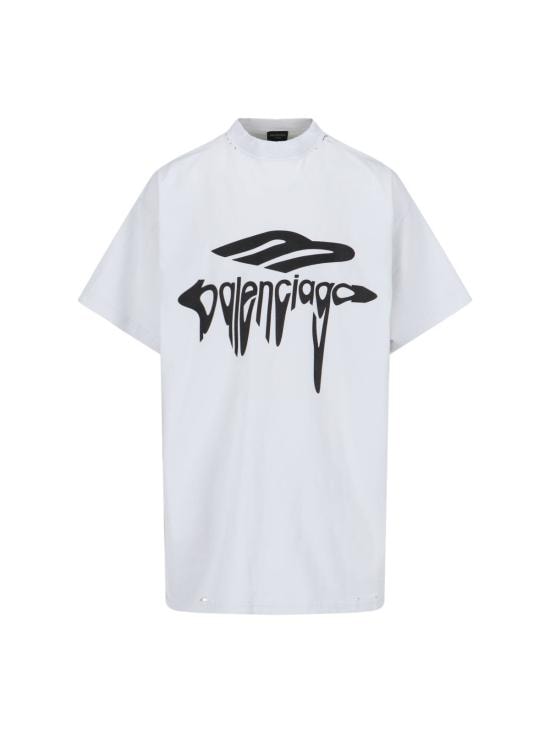 BALENCIAGA Men T-Shirts 787349 TRVS8 9081 White