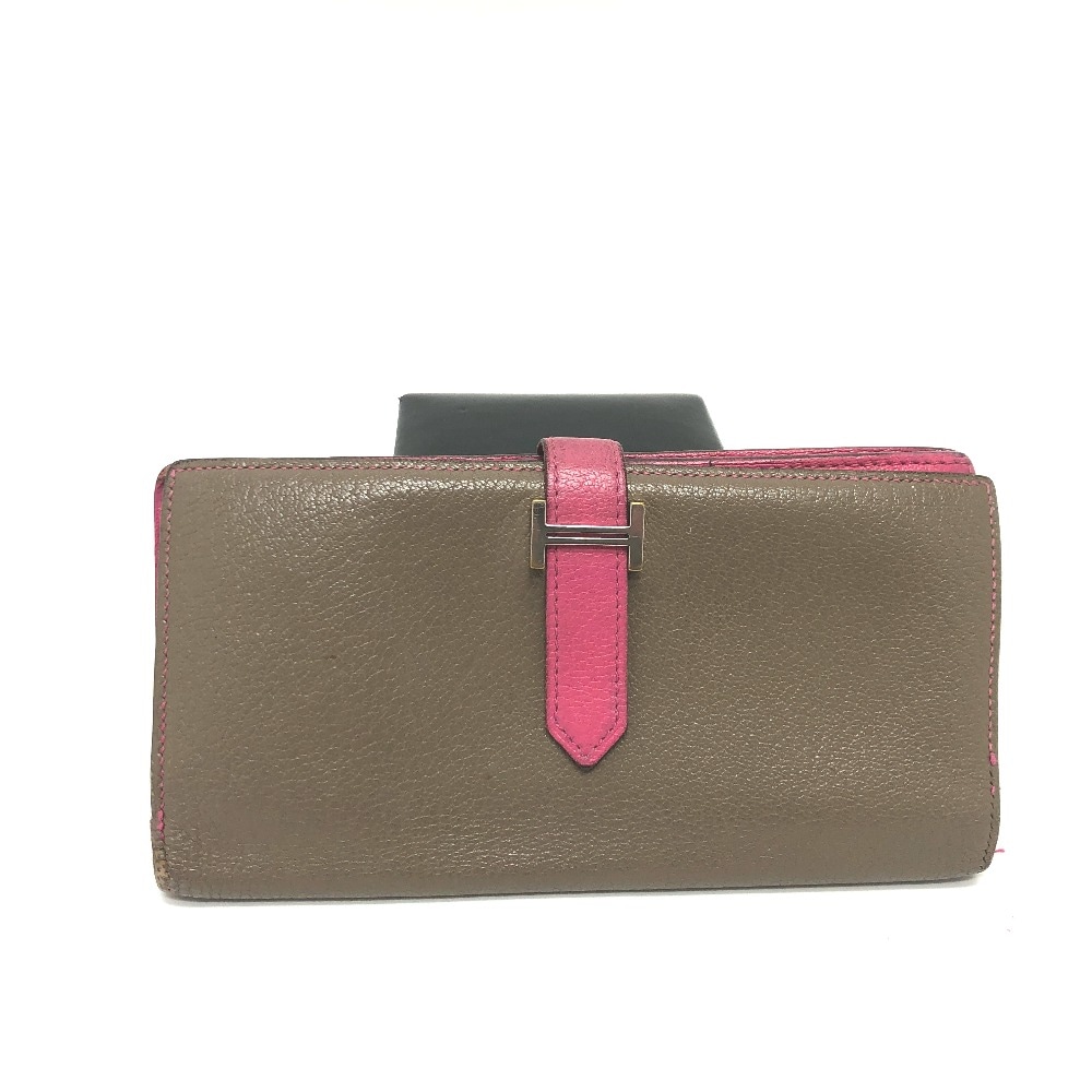 長財布 ベアンスフレ 二つ折り 2つ折り財布 財布 ロングウォレット ウォレット シェーブルコロマンデル ベージュ