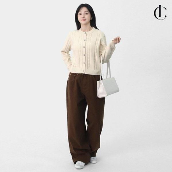 女性 冬 ハイ クオリティ 8色 ソフト モダール ケーブル ニット カーディガン LSLOT012