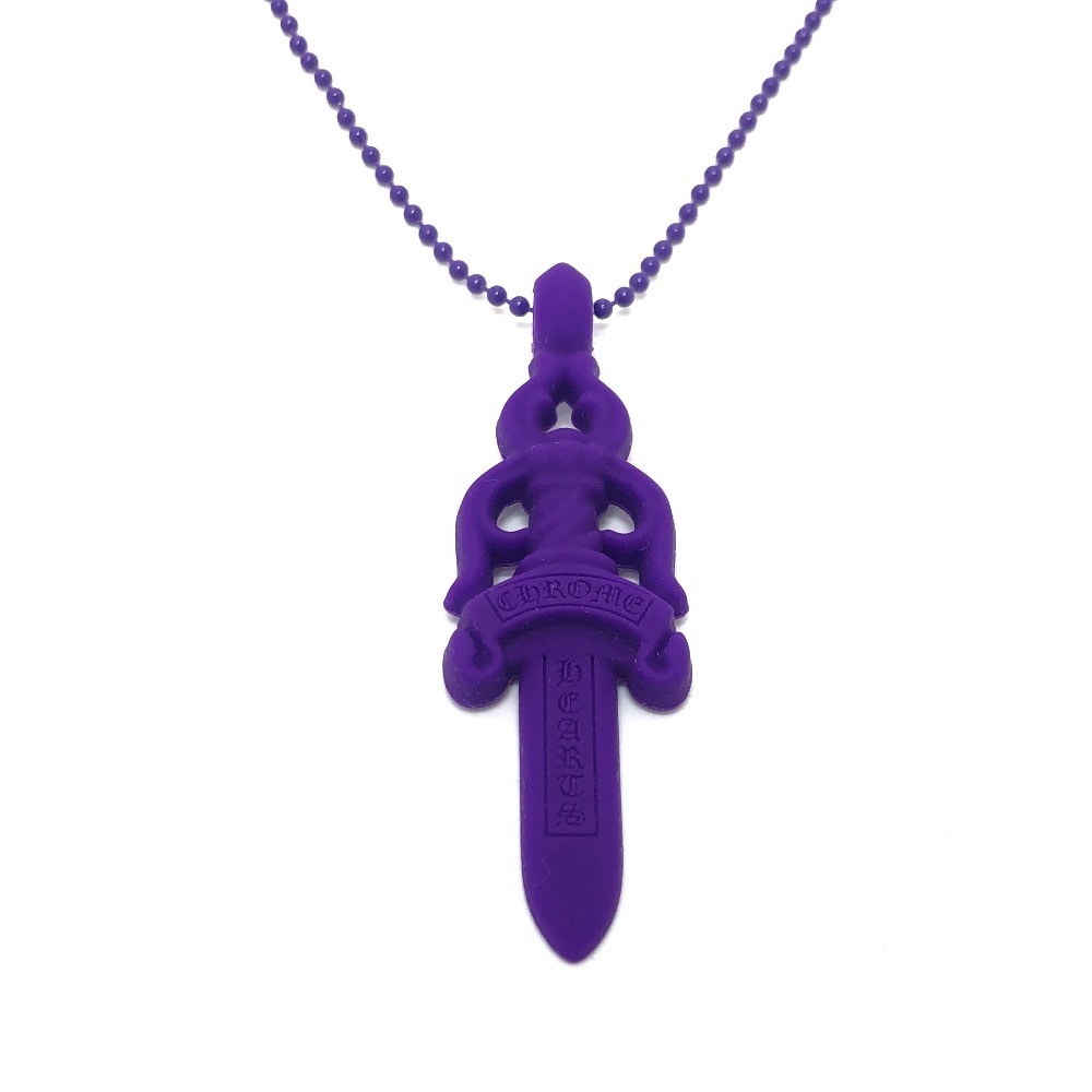 ネックレス PENDANT CH DAGGER CHダガーペンダント ネックレス ラバー パープル