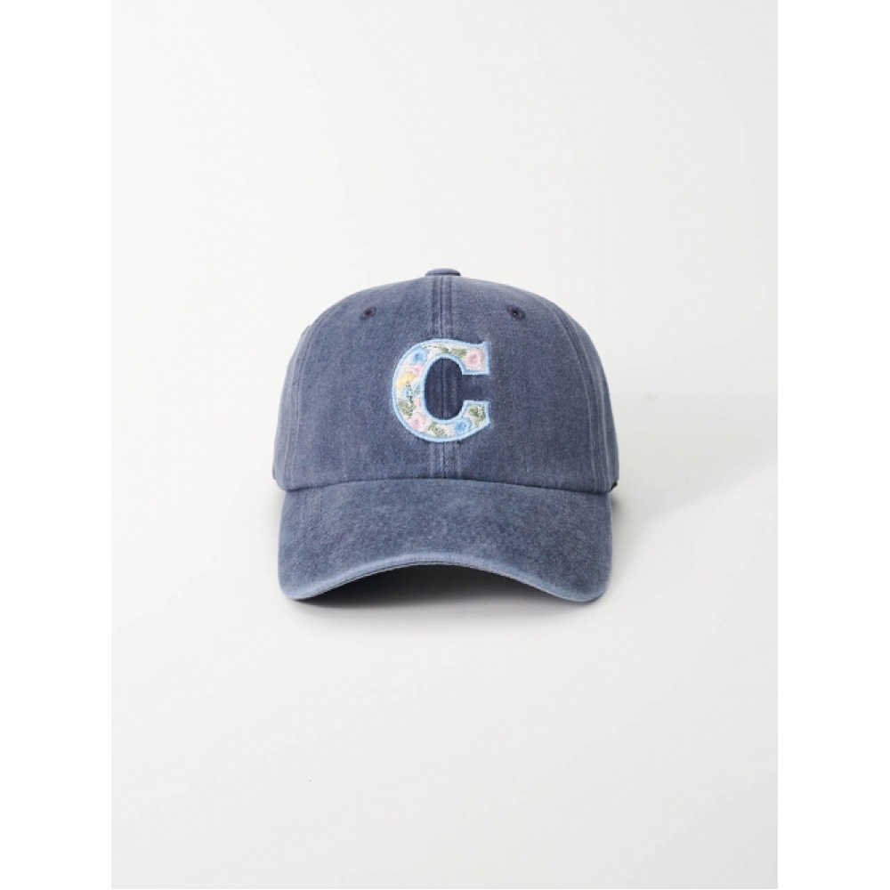 オールインレストフラワー C ウォッシュボールキャップ (ネイビー)