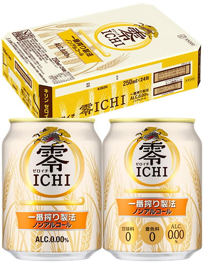 他サイト： 零ICHI キリン ノンアルコールビール250ml×24本 ノンアル 一番搾り製法の商品画像