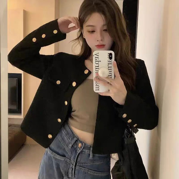 Qoo10] アウター シャネル風コート レディース秋