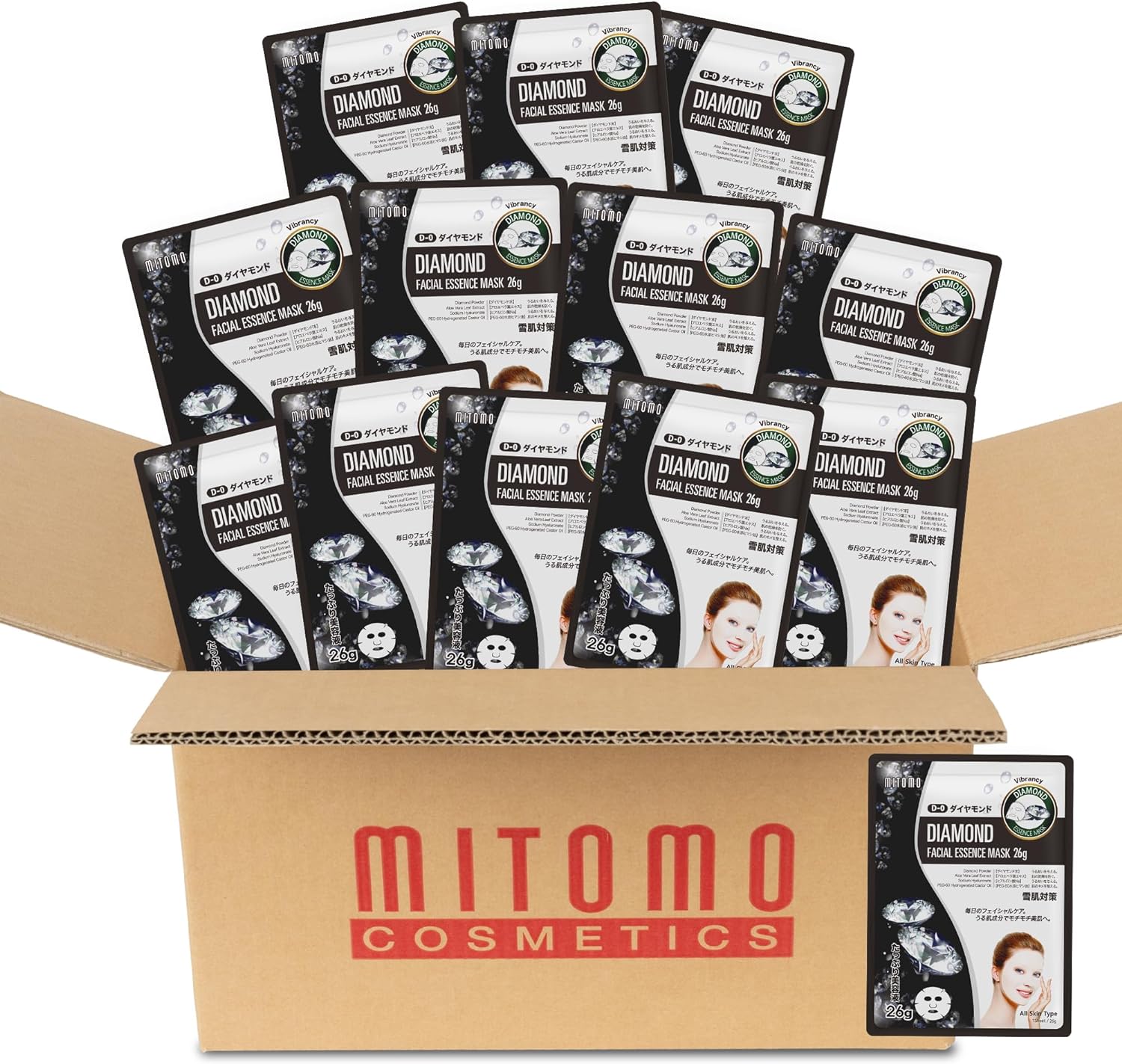 フェイシャルエッセンスマスクDI/100枚x1セット＝100枚/美容液/スキンケア 潤いマスクパック[MTSS00516-D-0x010]