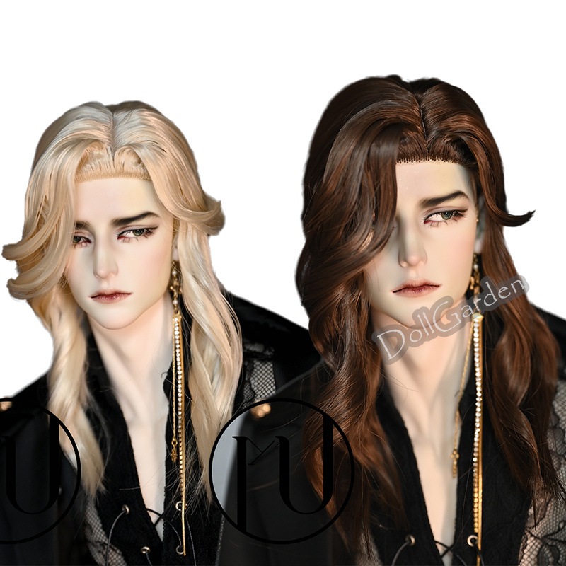 BJD 1/3 ドール用ウィッグ セミロング カール 柔らかい高温糸 セット済み 黒 金 コーヒー色 SD/小顔SDサイズ球体関節人形用ウィッグ 6,479円