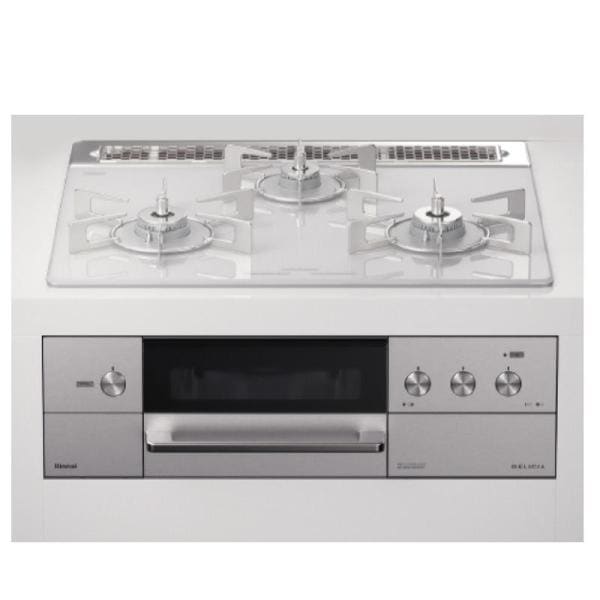 リンナイ ガスコンロ 都市ガス用 3口 幅60cm ビルトインガスコンロ DELICIA RHS31W31E14RCASTW-12A13A アローズホワイト Rinnai