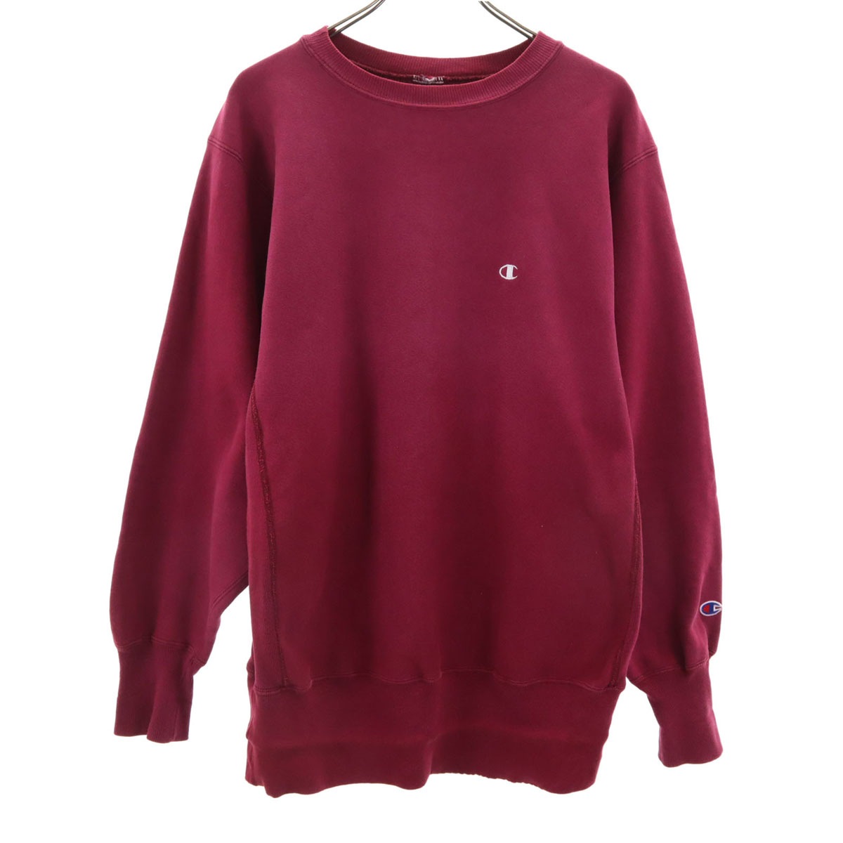 90s オールド 長袖 スウェット ピンク系 メンズ 古着