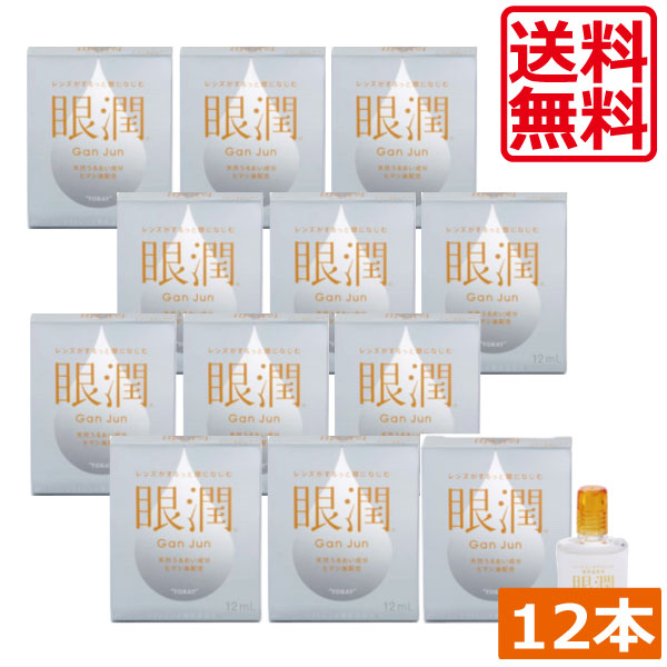 東レ　眼潤　 (12ml)　12個　コンタクトケア　ハードコンタクトレンズ　装着液