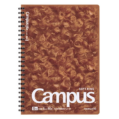 他サイト： 限定 Campus/キャンパス 肉球 ソフトリングノート A5サイズ 5mm方眼【トイプードル】犬柄 ス-S138S5-L1-2の商品画像