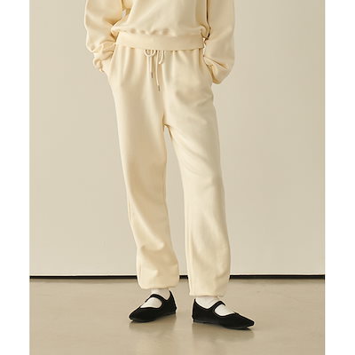 パンツ RONRON RR Basic Sweat Pants Ivory Qoo10] ロンロン RONRON RR ベーシックスウェット : レディース服