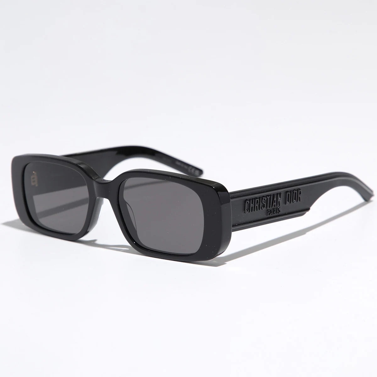 Dior ディオール サングラス Wildior S2U CD40032U 01A レディース スクエア型 メガネ 眼鏡 凸凹ロゴ セルフレーム アイウェア 10A0