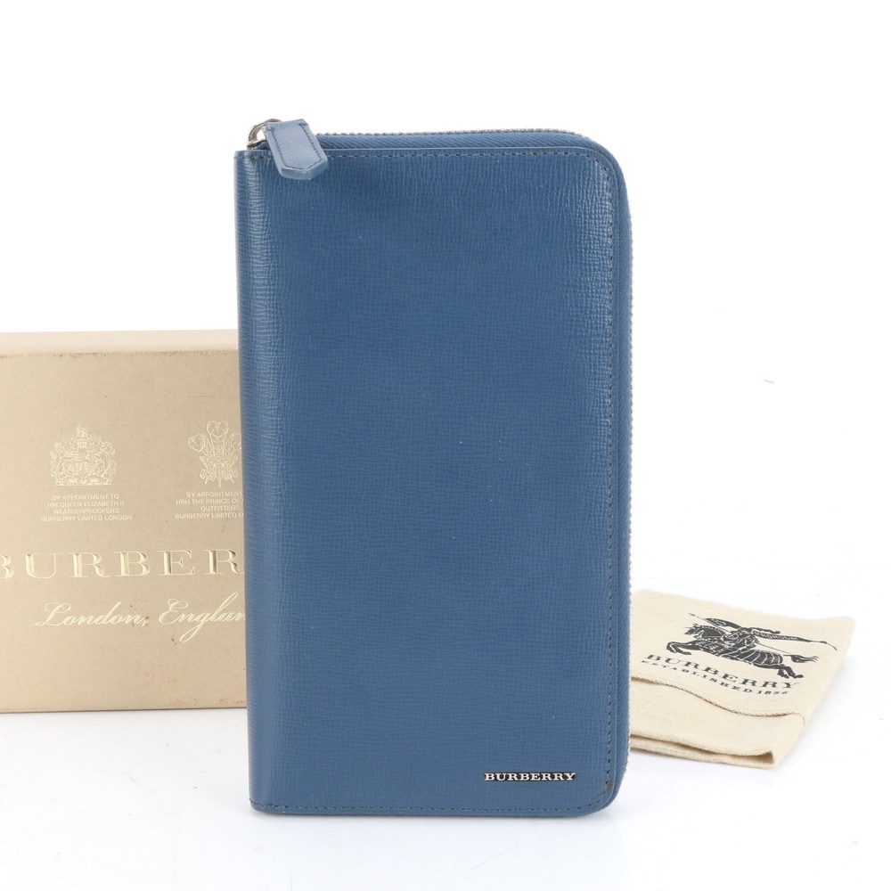 極美品 イタリア製 レザー 長財布 長財布 二つ折り ウォレット ラウンドファスナー メンズ レディース EUE CP35-1 中古