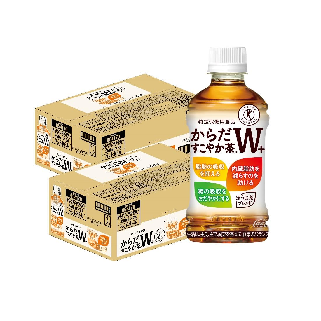 [2CS] [トクホ] コカ・コーラ からだすこやか茶 W (350mlPET×24本)×2箱
