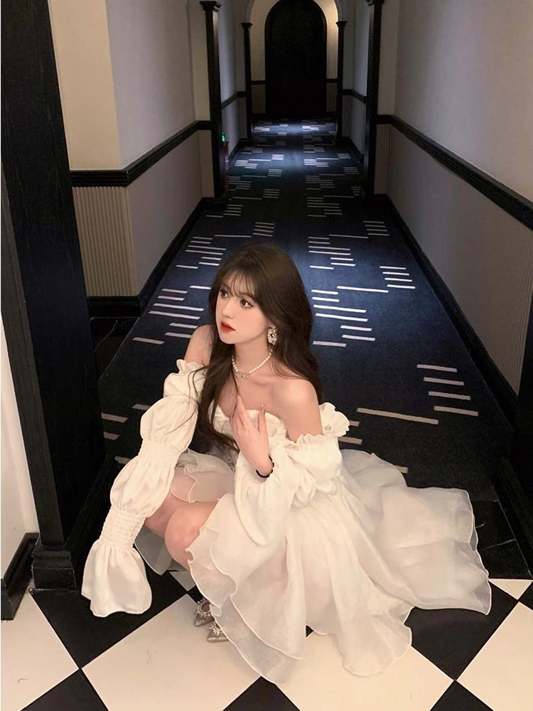 ブレス ホワイト ドレス レディース ライト ウェディングドレス スモールドレス プリンセススカート 妖精スカート スカート