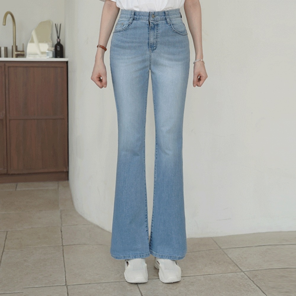 クリック&ファニースリムバットブーツカットデニムパンツ [SMLXLサイズ]