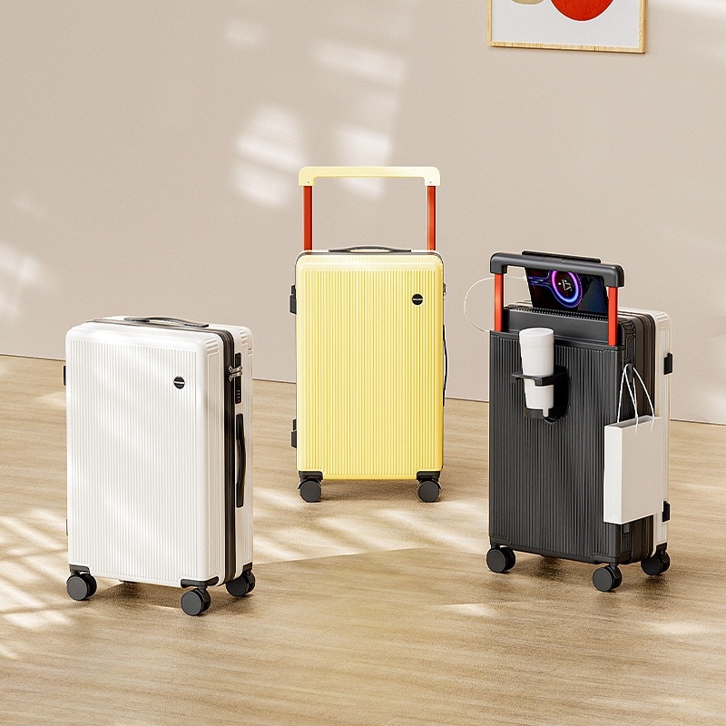 ワイドトロリースーツケース落下防止および傷防止カップホルダーサイレントユニバーサルホイール美しい20インチ搭乗ケース大学生スーツケース