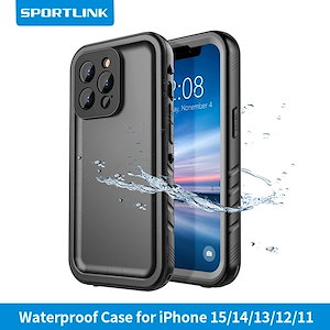 スポーツリンク-iPhone14,11,12,13,15 pro max用の防水ケース,ストラップ付き