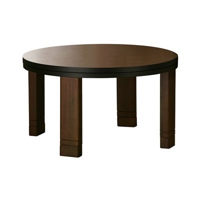 高さ4段階調節つき 天然木丸型こたつ フラットロンド 径75cm こたつ 円形 フラットヒーター マストバイ 11100376-br ブラウン 【送料無料】