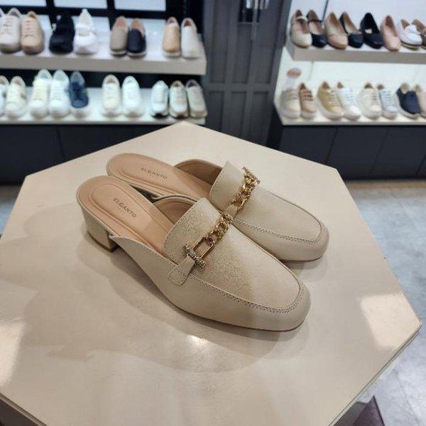 HC10 女性チェーン装飾ブローファー4cm LCWO17U41339 (48922253)
