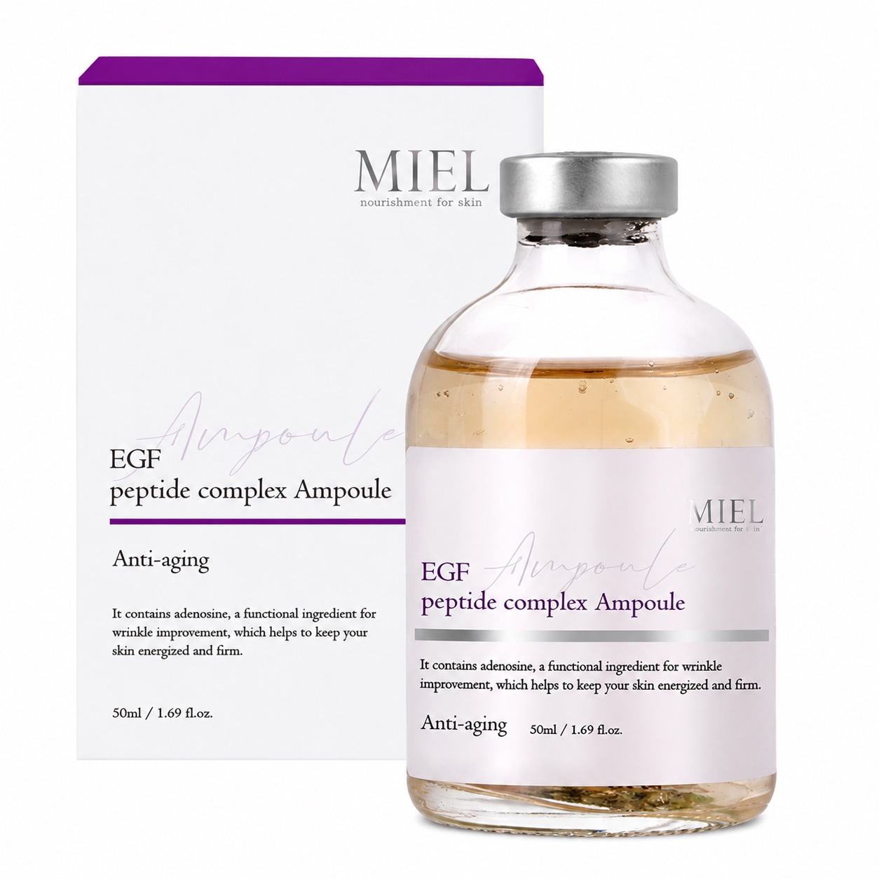 【韓国エステ発想】EGFペプチドコンプレックスアンプル 50ml シリンジアンプル ハリ ツヤ 保湿