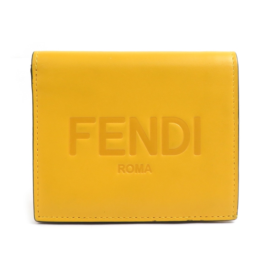 フェンディ FENDI 二つ折り財布 レザー イエロー ユニセックス 8M0468-AAYZ h30908g