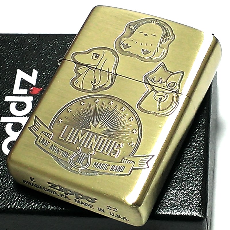ZIPPO ライター アニメ ルミナスウィッチーズ パーソナルマーク ジッポ アンティークゴールド 両面加工 彫刻 銀 キャラクター かわいい ギフト レディース プレゼント メンズ