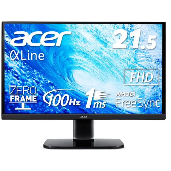 ゲーミング 液晶モニター Acer エイサー 21.5インチ ワイド FHD ディスプレイ AlphaLine KA0 応答速度 1ms KA220QHbmix