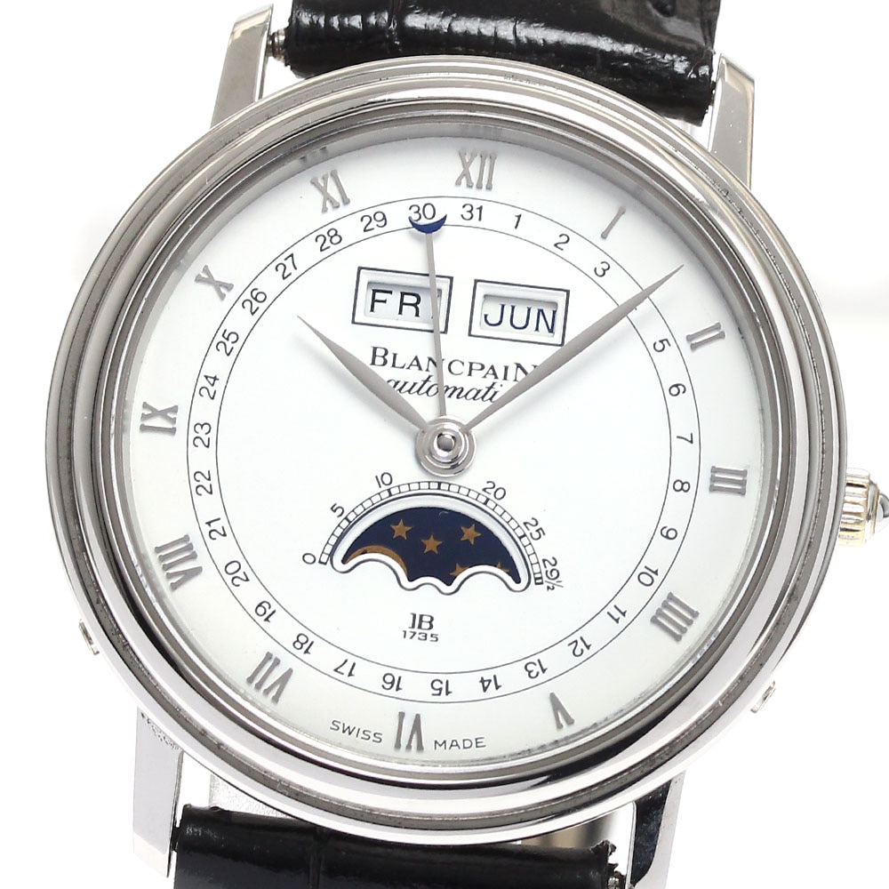 ブランパン Blancpain 6595-1127-58 ヴィルレ トリプルカレンダー ムーンフェイズ 自動巻き メンズ _887273【中古】
