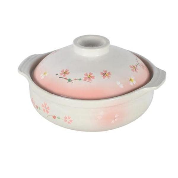 パール金属 土鍋9号(桜日和) ガス火専用 1個