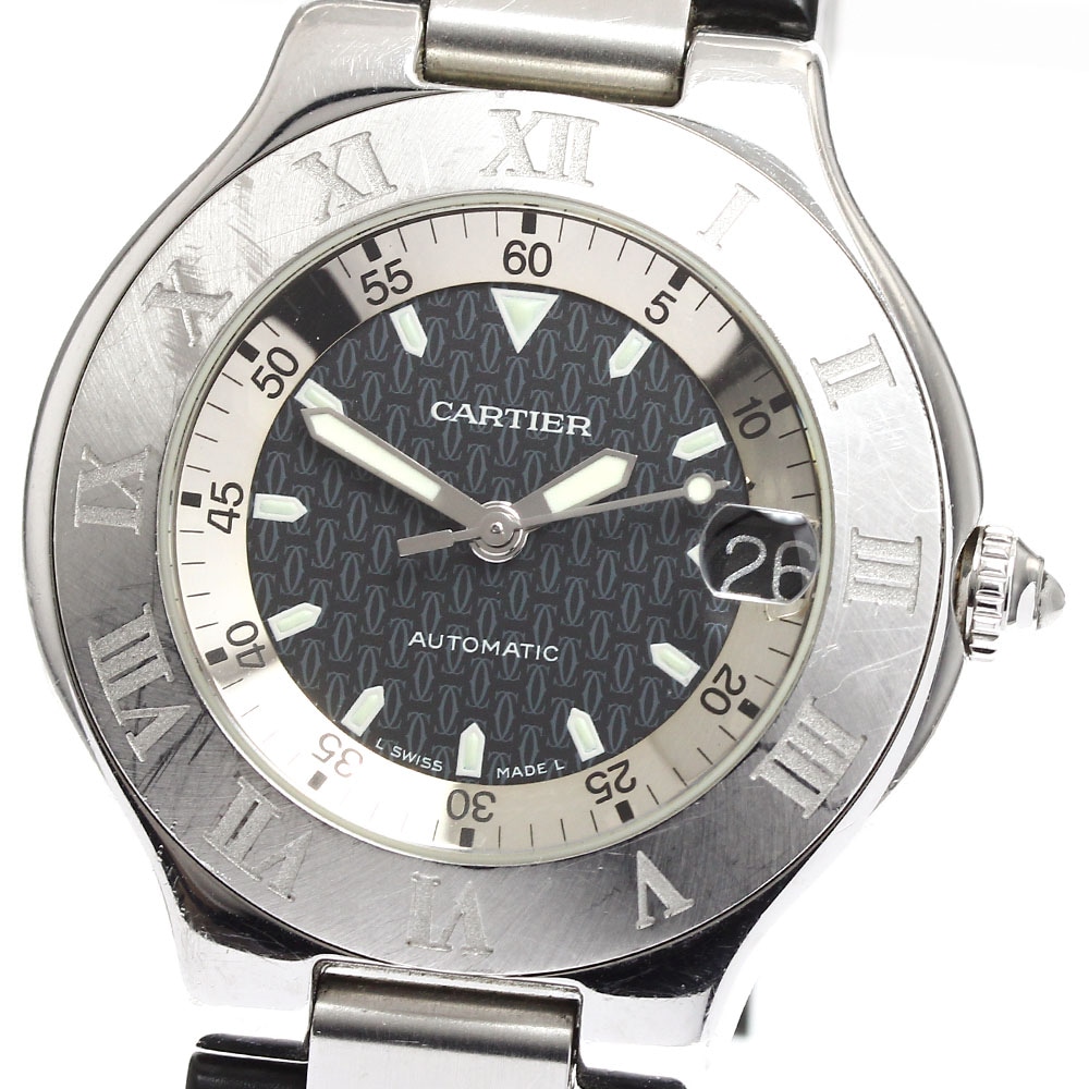 ベルトジャンク カルティエ CARTIER W10147U2 マスト21 オートスカフ デイト 自動巻き ボーイズ _903014【中古】