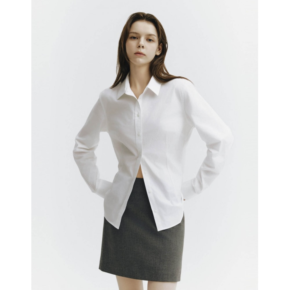 ジョルダーノ 344905 レディーススリムフィットシャツ_3色