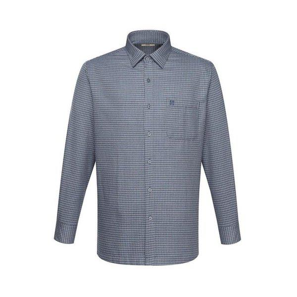 起毛ポリ混紡ソリッドライクシャツ レギュラーフィット ネイビー___DKW2SHCL108N1
