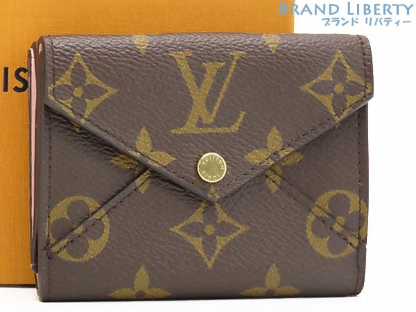 新品同様ルイヴィトンモノグラムポルトフォイユセレスト三つ折り財布コンパクト財布ダークブラウンローズバレリーヌM81665 45,481円