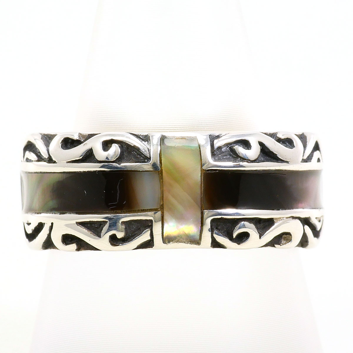 シルバー リング・指輪 17.5号 シェル 総重量約9.4g 中古