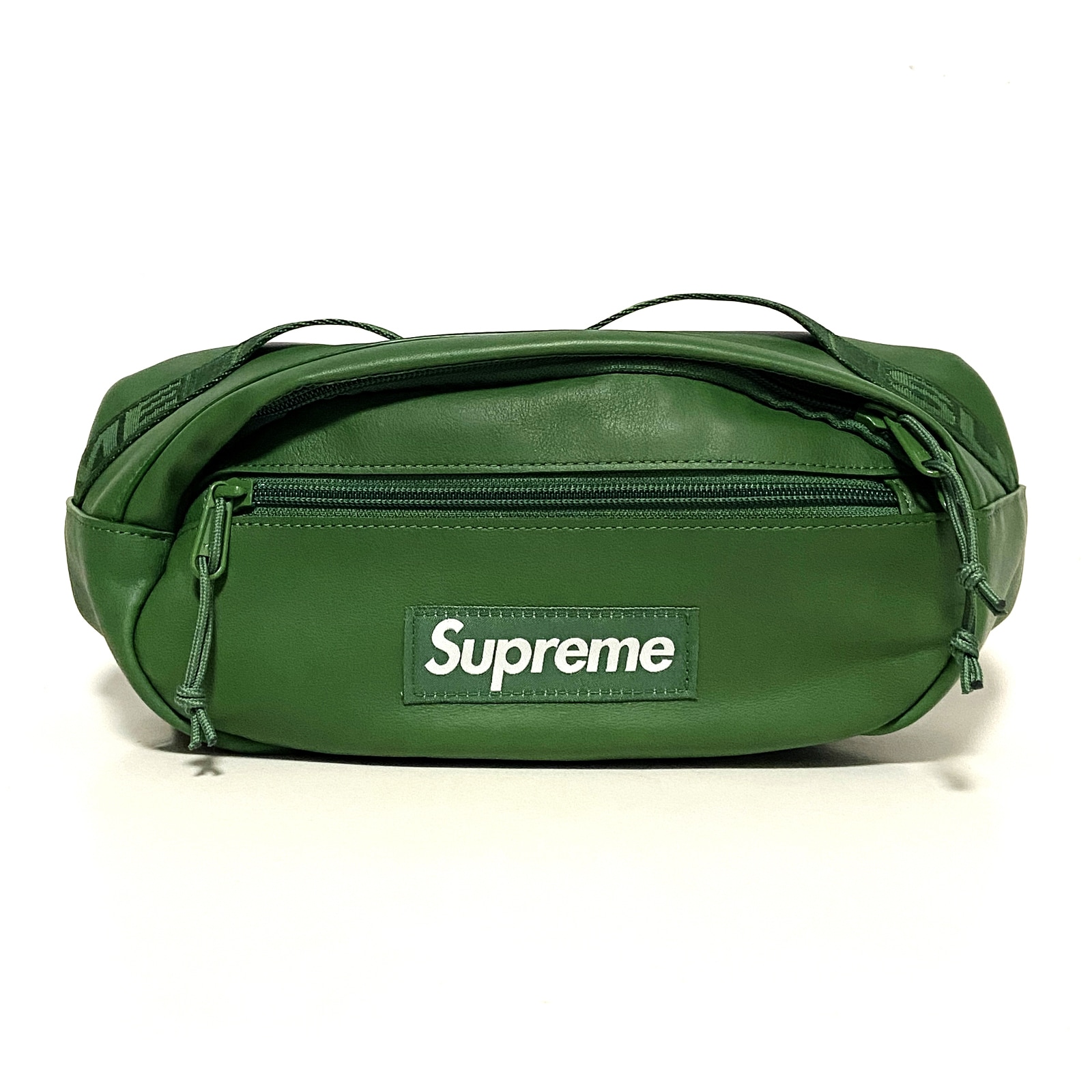 レザーウエストバッグ グリーン FW24
