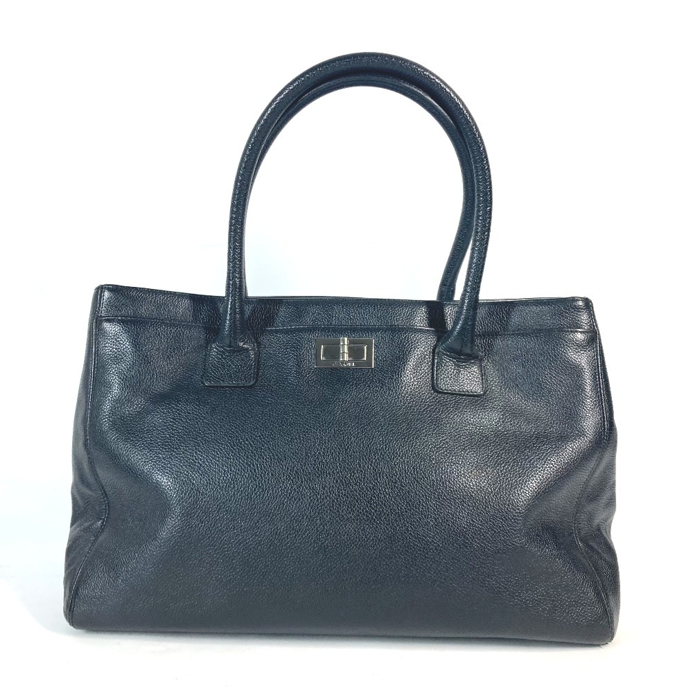 トートバッグ エグゼグティブトート 2.55金具 カバン ショルダーバッグ 肩掛け キャビアスキン ブラック